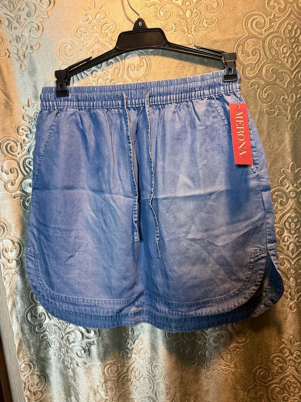 NWT Merona Women's Denim Pull-On Skirt Size XS